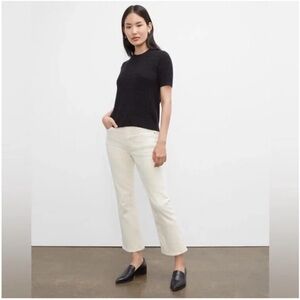 Club Monaco “The Kick Crop” Off-White Jeans